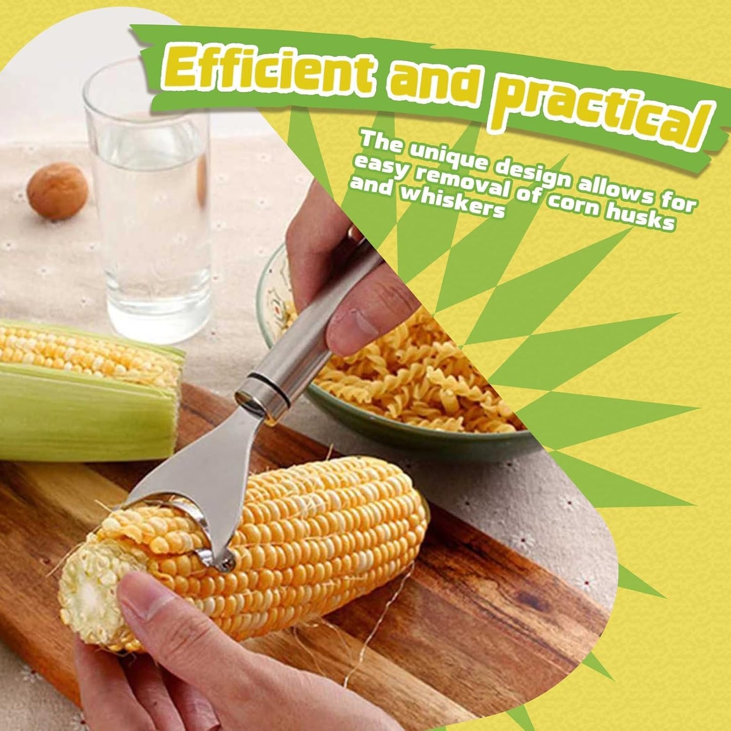 2 Packs Corn Peeler Stainless Stee Corn Cob Stripper Tool Corn Thresher from the Cob, Removes Corn Kernels From Corn Cobs