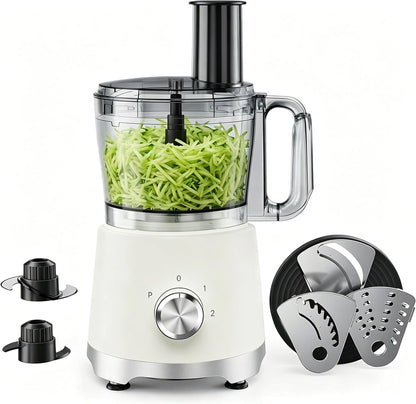 Simple Deluxe Food Processor 10.5 Cup, Multi-Functional Vegetable Choppers Food Grinder with Slicing Shredding Chopping Kneading, Suitable for Smoothie Fruit Dough, 2.6QT, Black