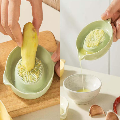2 Pcs DelloidMaz White Ceramic Grater Plate for Ginger, Garlic, Onion, Cheese, Lemon, Chocolate, Vegetables and Fruits for Kitchen (2 Pcs, White)