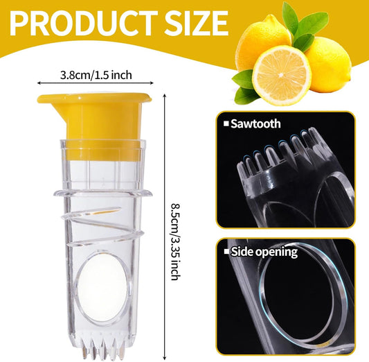 2ps New Screw Top Lemon Squeezer With Built-in Filter, Lemon Squeezer Portable With Pour Spout,lime Juicer For Cocktails, Drinks