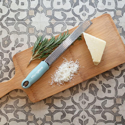 Premium Classic Series Zester - Pomegranate Red | Lemon Zester tool, Hard Cheese & Vegetable Grater | For Citrus, Parmesan Cheese, Garlic, Ginger, Nutmeg | Fine Stainless Steel Blade, Made in USA