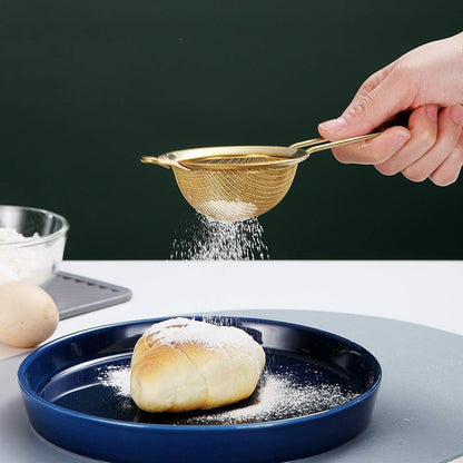 Kyraton Fine Mesh Strainer 6 Pieces Set, Flour Sifter For Baking, Stainless Steel Clander, Matcha Tea Strainer, Gravy Separator, Stasher Sieve Pasta Strainers