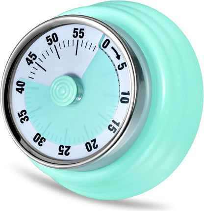Kitchen Timer, Kitchen Countdown Cooking Reminder No Battery Required Magnetic Time Management Timer, Xmas Gift, Green
