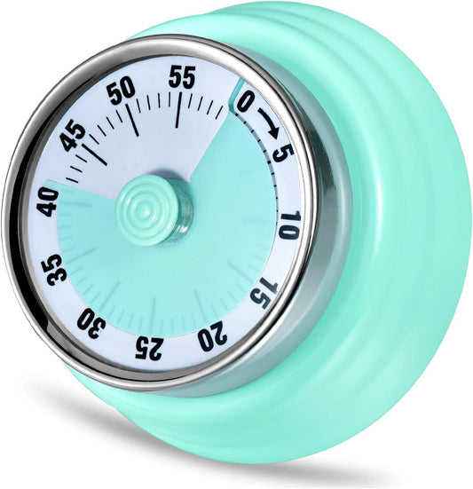 Kitchen Timer, Kitchen Countdown Cooking Reminder No Battery Required Magnetic Time Management Timer, Xmas Gift, Green