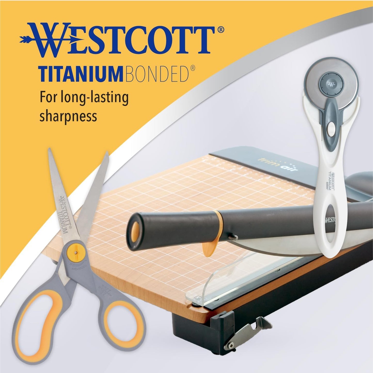 Westcott 5-Inch Micro-Tip Fabric Scissors with Titanium-Bonded Blades - Craft Scissors for Paper and Fabric, Sewing, and More