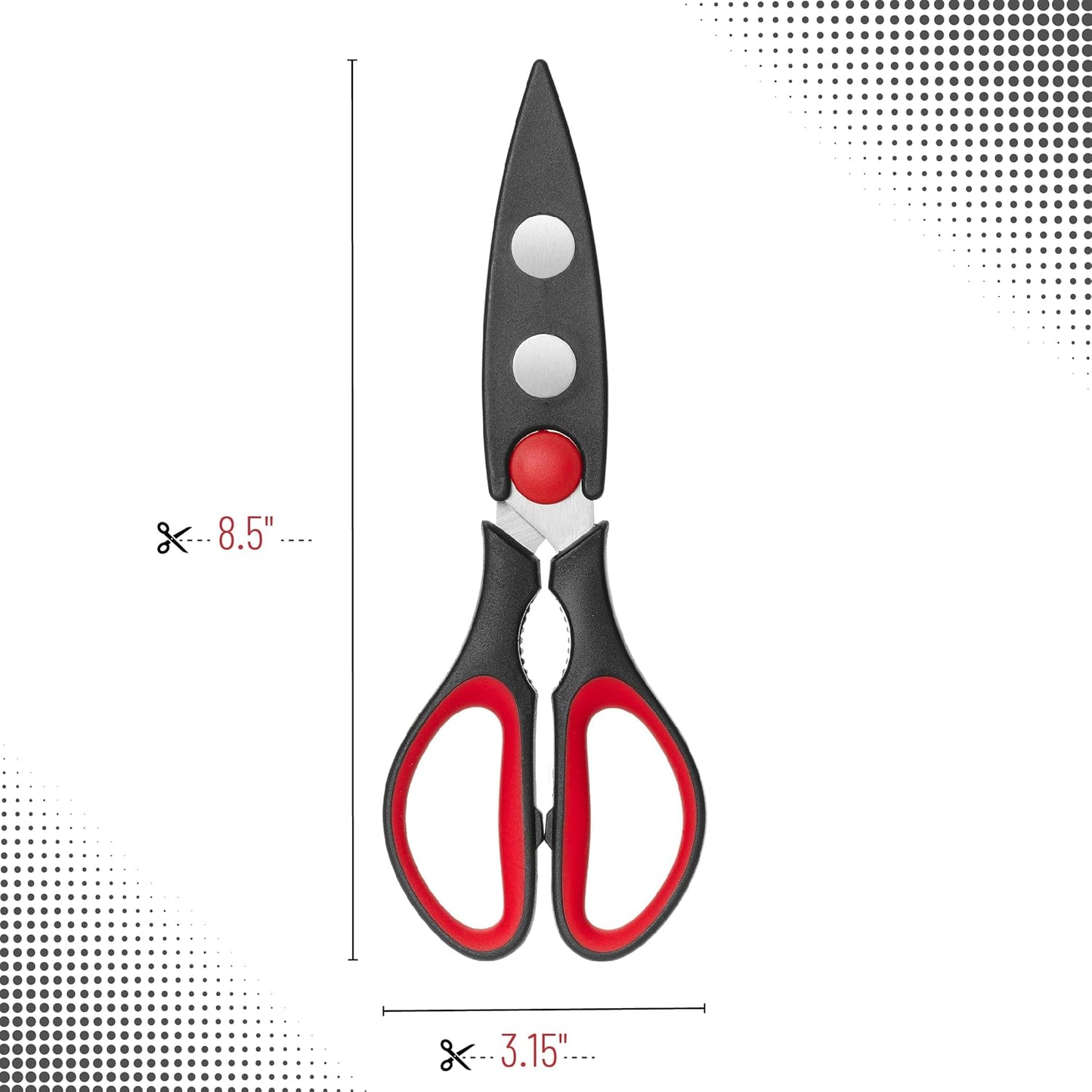 Mr. Pen- All Purpose Kitchen Shears with Protective Sheath, 8 Inch, Dishwasher Safe, Stainless Steel Food Scissors with Micro-Serrated Blades, Soft Grip Comfort Handle, Durable Utility Kitchen Shears