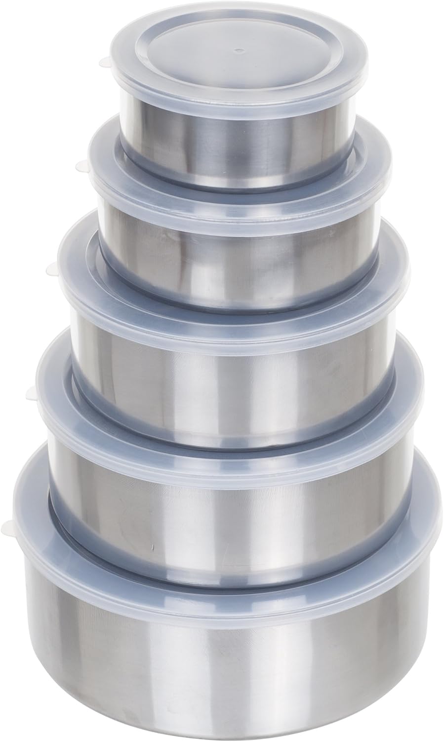 Stainless-Steel Bowls with Lids - 5-Piece Nesting Mixing Bowls Set for Prepping, Serving, and Storing - Kitchen Essentials for New Home
