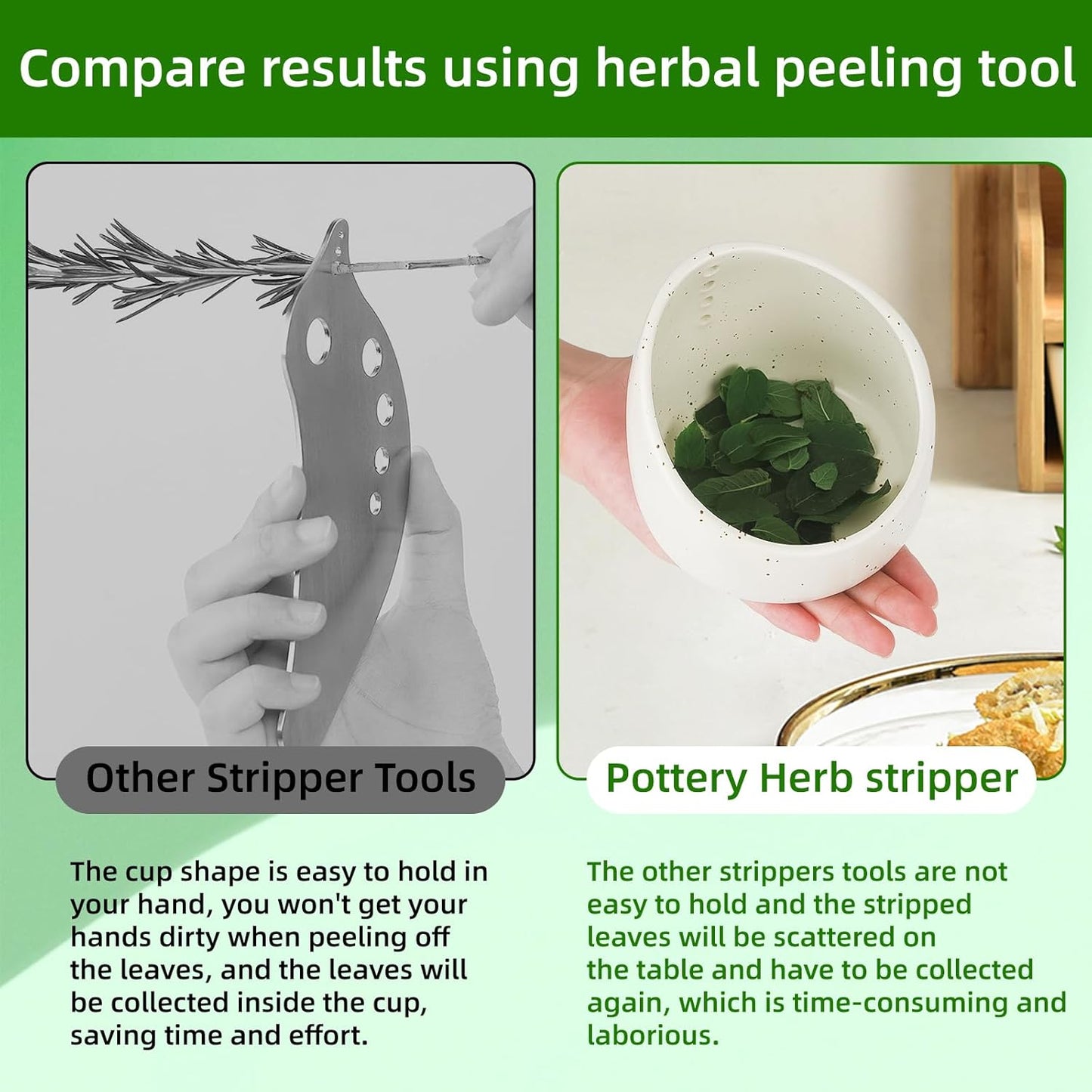 herb stripper，herb stripper bowl，pottery herb stripper，handmade with different circular hole sizes for separating leaves and stems.