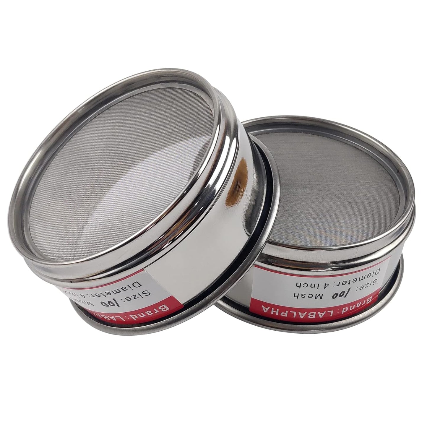 LABALPHA 70 Mesh Lab Sieves, Test Sieve #70 Mesh, 4'' Diameter, 304 Stainless Steel Wire Cloth (0.22mm)