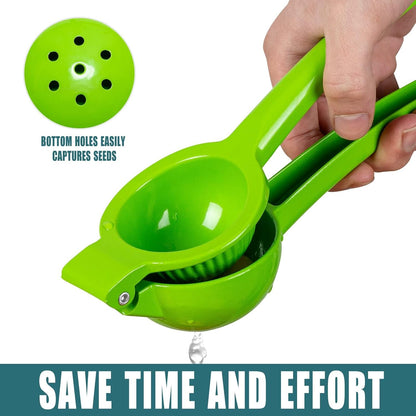 Y-ME Manual Juicer Citrus Lemon Squeezer, Fruit Juicer Lime Press Metal, Professional Hand Juicer Kitchen Tool(Yellow）