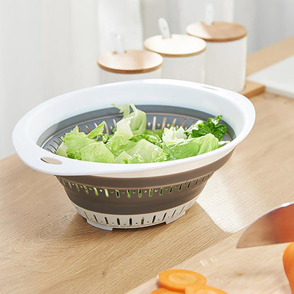 Generic Collapsible Colander and Strainer, Silicone Strainer Colanders Food Strainers, Heavy Duty Kitchen Drainer Basket, for Vegetable and Fruit, Kitchen Essentials (Light Purple)
