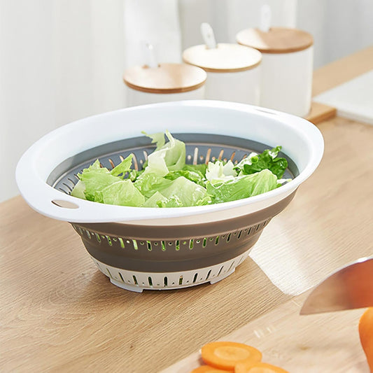 Generic Collapsible Colander and Strainer, Silicone Strainer Colanders Food Strainers, Heavy Duty Kitchen Drainer Basket, for Vegetable and Fruit, Kitchen Essentials (Light Purple)