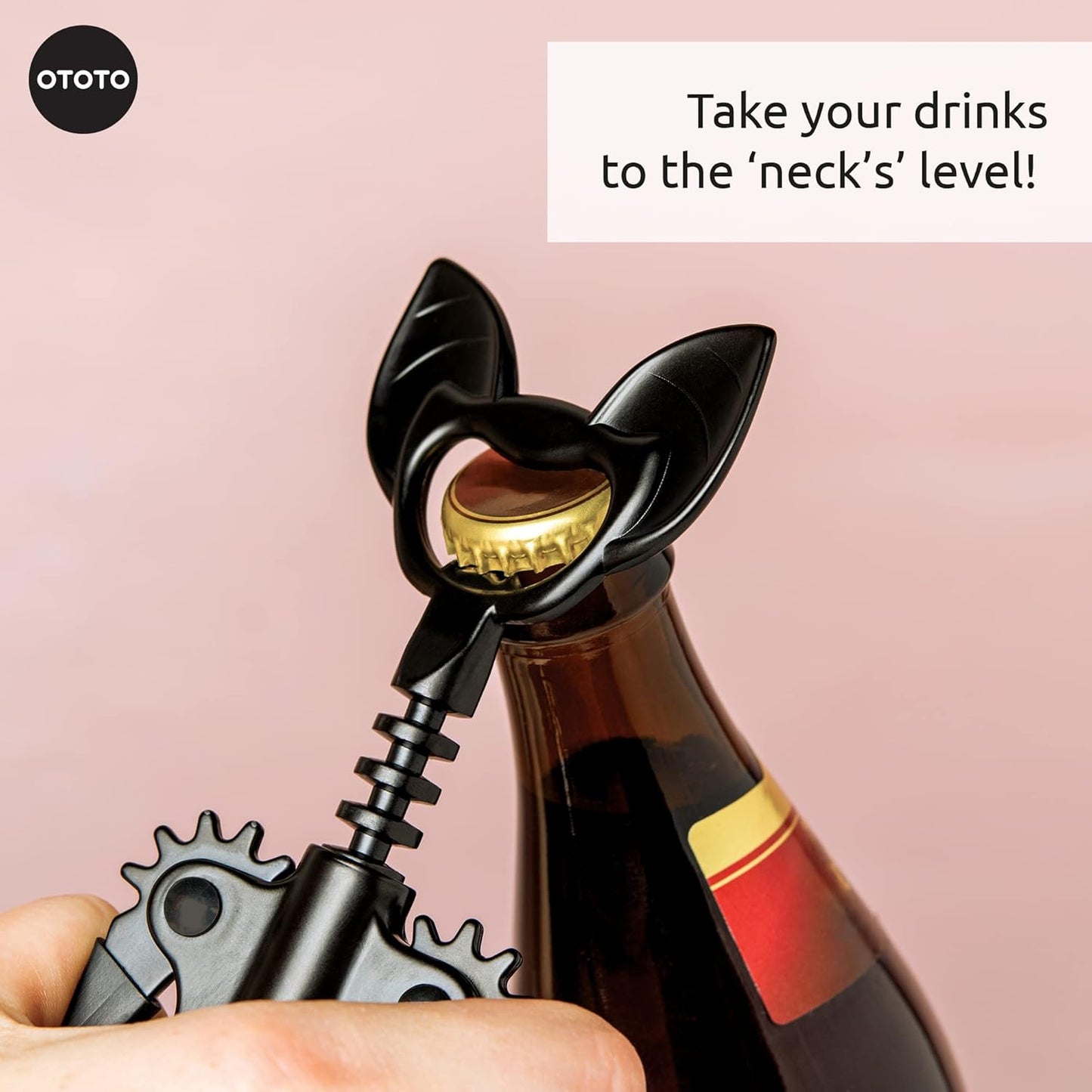 OTOTO Pinot Wine Bottle Opener - Parrot Wing Corkscrews for Gifts, Bottles Manual, Cool Gadgets with Wings, Bar accessories, Corkscrew