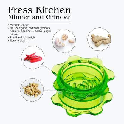 Angel’s Peel Lounge Grlic Mincer Manual Garlic for Quick Meal Preparation - Kitchen Tools for Mincing Grlic, Ginger, Herbs, Nuts (Clear Color)