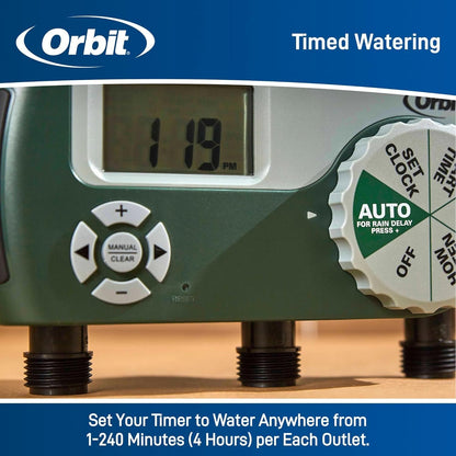 Orbit 62067 1-Outlet Programmable Digital Hose Watering Timer, 2-Pack