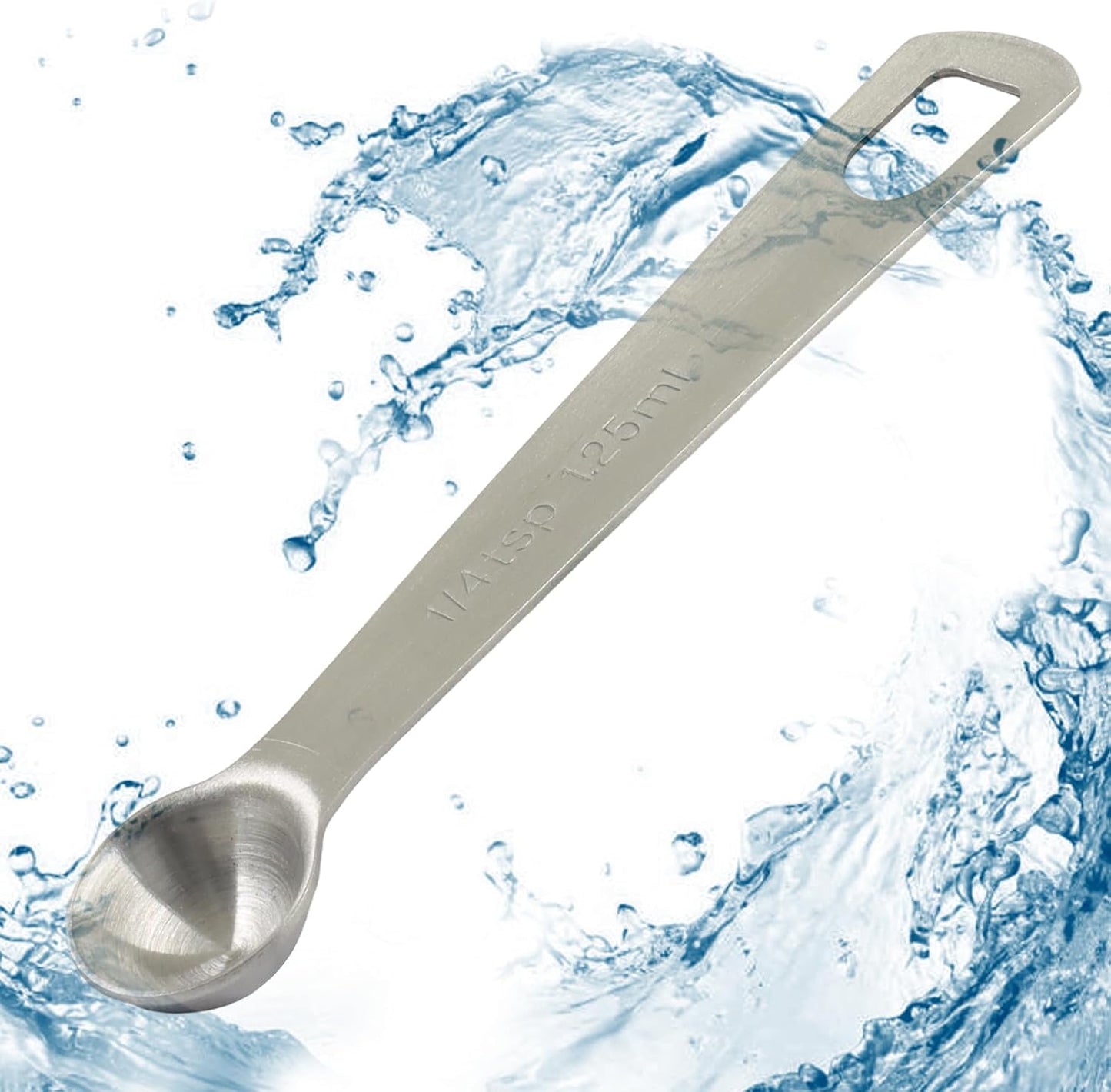 2Pcs 2/3 Tablespoon (2/3 Tbsp | 2 Tsp | 10 Ml | 10 Cc) Stainless Steel Measuring Spoons, 2 Teaspoon Metal Single Measuring Spoon for Measuring Coffee Powder, Grains and Loose Tea