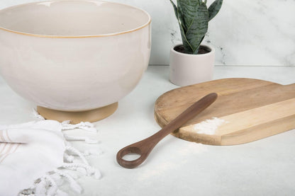 Salt & York Danish Dough Whisk, Acacia Wood Sourdough Bread Mixing Tool for Pizza Dough, Biscuits & Cake Batter, Kitchenware with Unique Wood Grain Hook, Ideal for Wedding & Housewarming Gift, 14.5 in