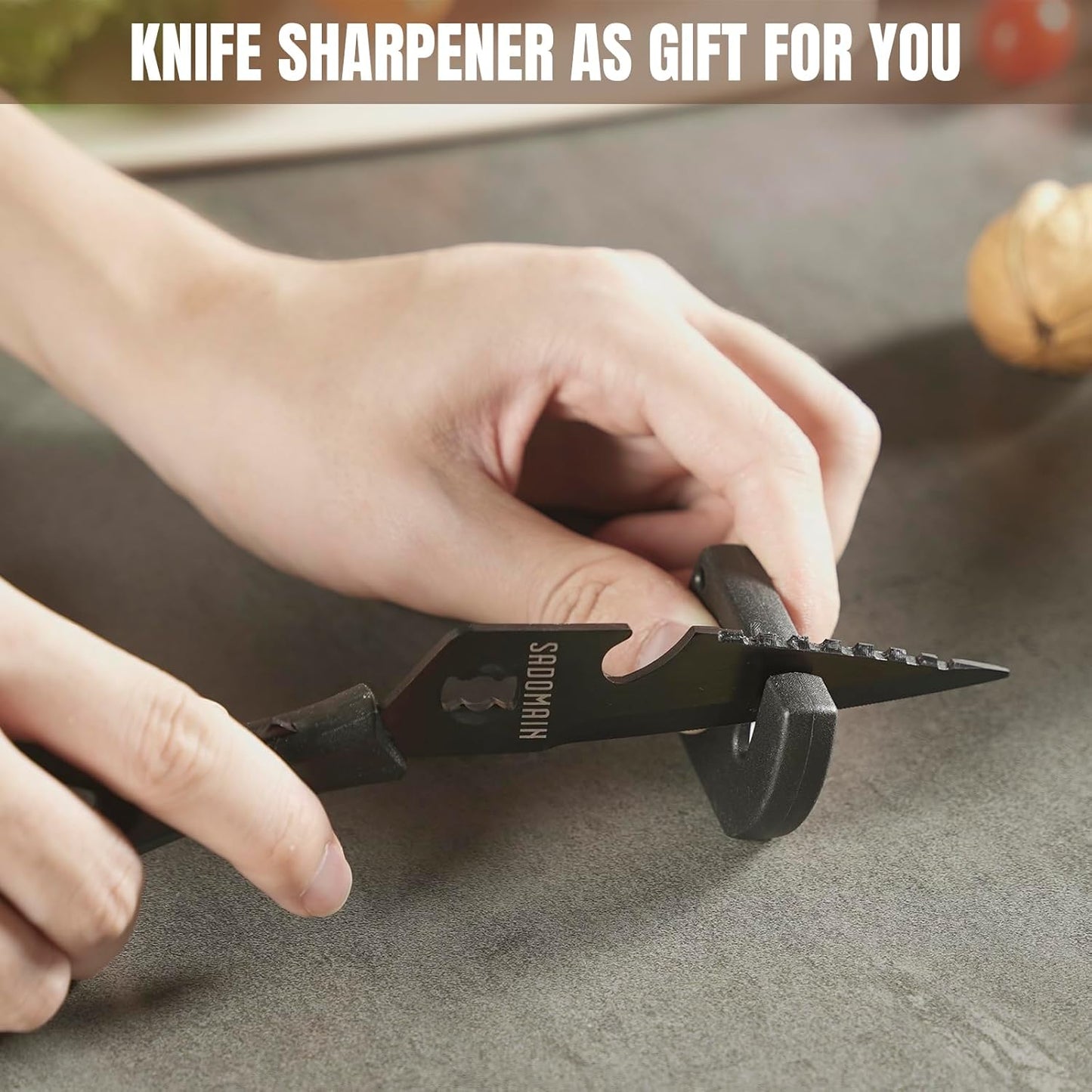 Kitchen Scissors All Purpose, Extra Sharp Kitchen Shears with Knife Sharpener & Sheath, Solid & Durable Stainless Steel Scissors with ANTI-RUST Black Titanium Plated, Dishwasher Safe - Green