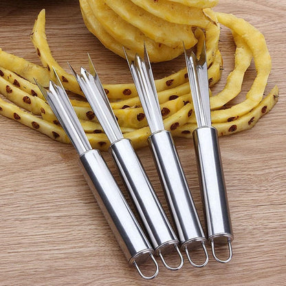 Pineapple Eye Peeler Remover Tool - Multipurpose Clip, V Shape Stainless Steel for Home Kitchen Fruit