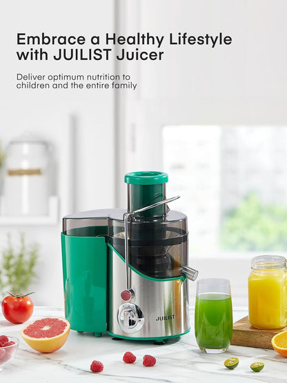 Juicer Machines, Juilist 3" Wide Mouth Juicer Extractor Max Power 800W, for Vegetable and Fruit with 3-Speed Setting, 400W Motor, Easy to Clean