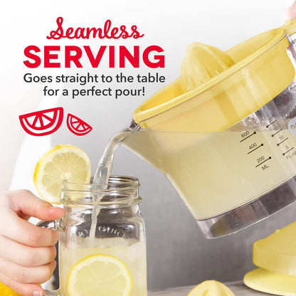 Dash Dual Electric Citrus Juicer Machine - Orange Juicer and Lemon Squeezer with Auto-Reversing Reamer, Adjustable Pulp Control, Mess-Free Spout, 20 oz Juice Container-Lime Squeezer for Home-White
