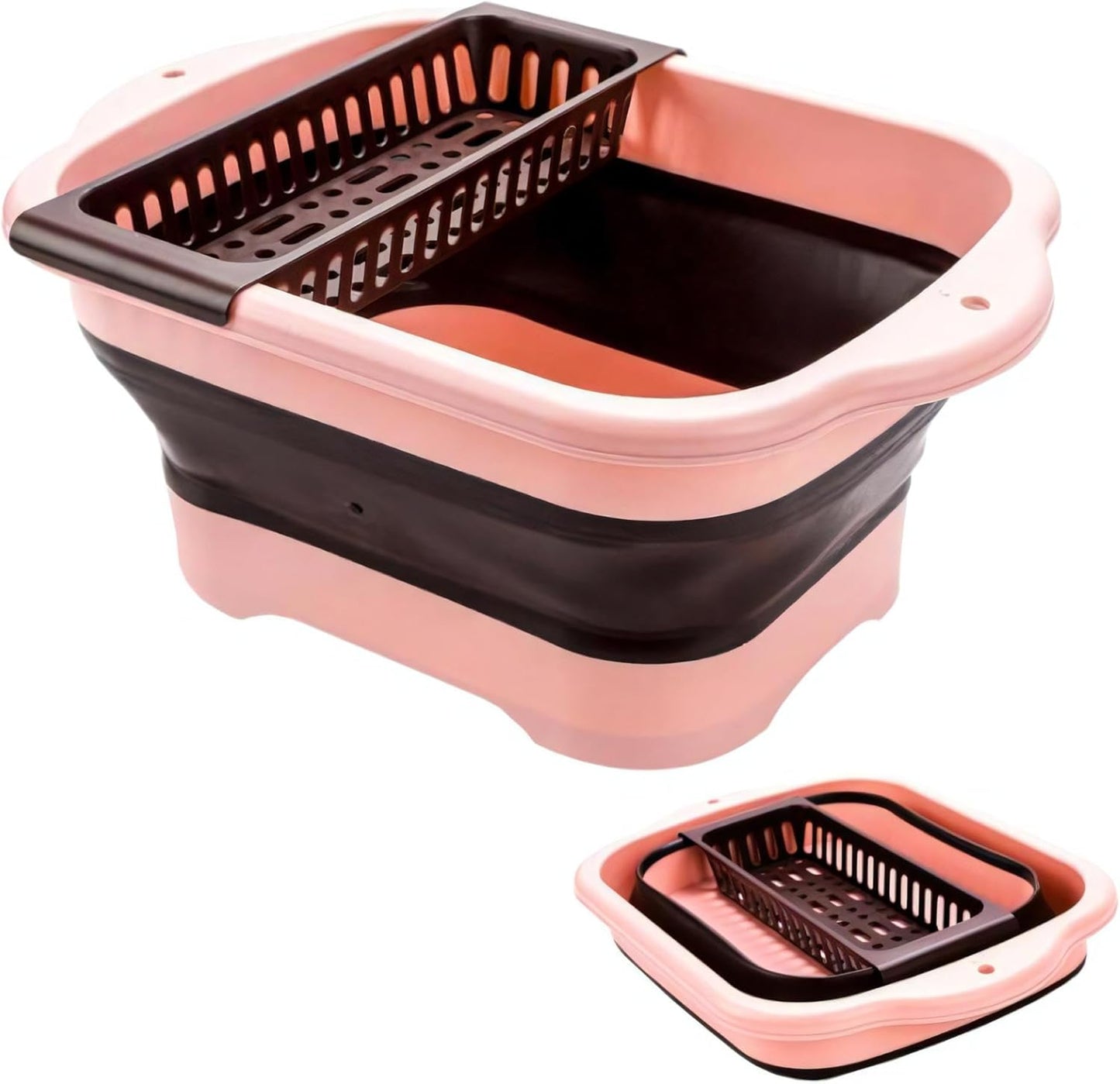 Collapsible Dish Basin Colander for Kitchen,Portable Bucket Camping Sink 2.9 Gallon (11L) (Blue)