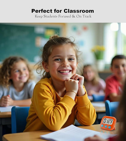Digital Timer for Classroom Teachers Students, Magnetic Kitchen Countdown Timer, Easy Timers for Kids Homework Study Cooking Gym Game, 6 Pcs
