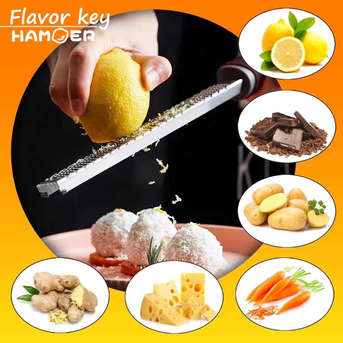Lemon Citrus Zester Tool Cheese Grater for kitchenaid-Multipurpose grooved channel knife scraper,Stainless steel blade and ergonomically designed curved handle