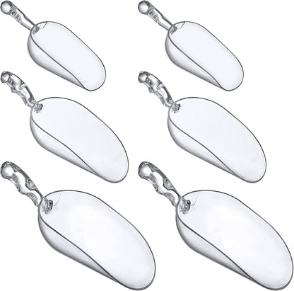 Amazing Abby - Elsa - 5-Ounce Plastic Ice Scoops (Set of 4), Plastic Utility Scoops, BPA-Free, Food-Grade, Shatter-Proof, Good for Kitchen and Restaurant, Perfect for Home and Commercial Use
