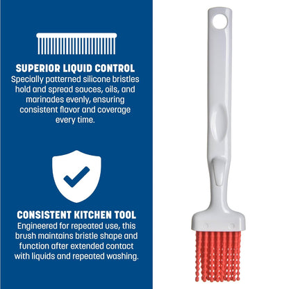 SPARTA 4040505 Silicone Basting Brush With Red Bristles, 3 Inches, Red