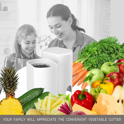 French Fry Cutter Natural Cut Rapid Slicer Vegetable Dicer Potato Tool Food Dicer Veggie Dicer Chopper Veg Chopper White
