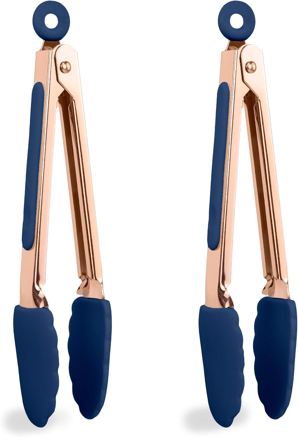COOK WITH COLOR Stainless Steel Silicone Tipped Kitchen & BBQ Tongs Set, 3 Pc Utensils, Grey
