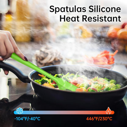 5-Piece Silicone Spatula Set - Heat Resistant 446°F Food Grade BPA Free, Nonstick Cookware Safe Dishwasher Safe Kitchen Tools for Baking, Cooking, Stirring, Multicolor.