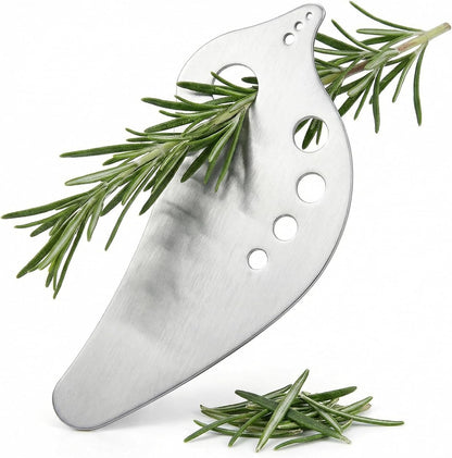 Metal Herb Stripper Tool – Stainless Steel Kale Stem & Leaf Remover with Grip Handle for Fresh Greens