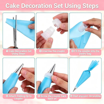 8 Pcs Rose Flower Piping Tips Set,Petal Icing Tips,PipingRose Nozzle,Stainless Steel Cake Decorating Pastry Tools, for CakeDecorating,with A Cleaning Brush (Rose-8pcs)