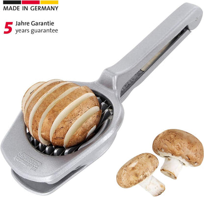 Westmark Mushroom & Egg Slicer – Heavy-Duty Aluminum Cutter with 7 Stainless Steel Blades for Even Slices, Multi-Purpose Food Slicer for Mushrooms, Eggs, Strawberries & Kiwi, Kitchen Essentials
