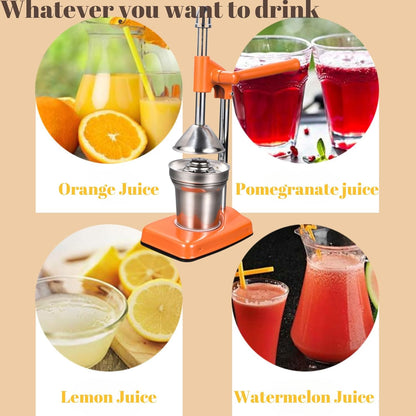 Manual Orange Juicer, Hand Press Citrus Juicer Lemon Squeezer with Cup Countertop Squeezer for Fresh Orange Juice, Easy to Clean
