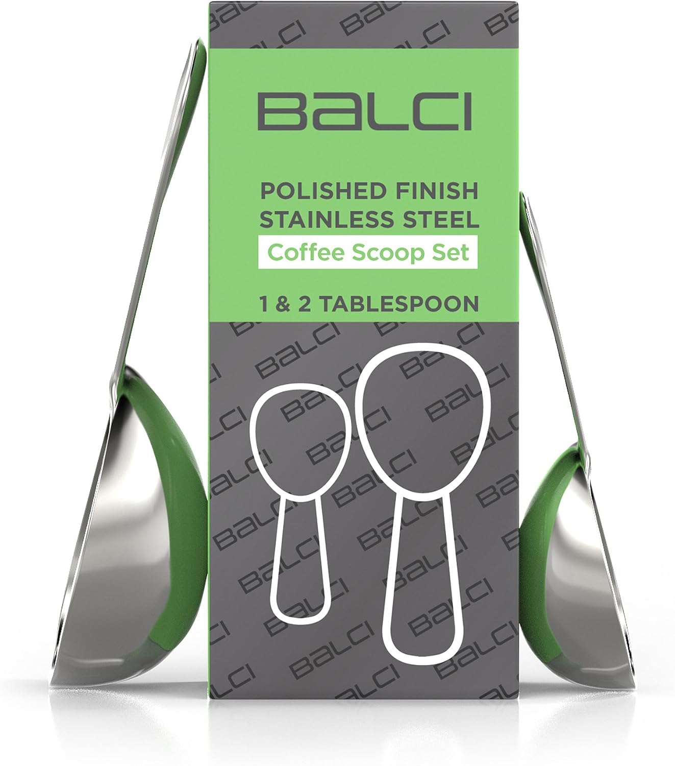 BALCI - Stainless Steel Coffee Scoop (2 Tablespoon Scoop) Exact Measuring Spoon for Coffee, Tea, Sugar, Flour and More! …