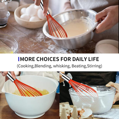 Danish Dough Whisk Stainless Steel Dough Hook Dutch Whisk for Sourdough Bread Dough Mixer Hand Wooden Handle Kitchen Whisking Mixing Tool Bread Making Tools and Supplies (3 Pack Black)