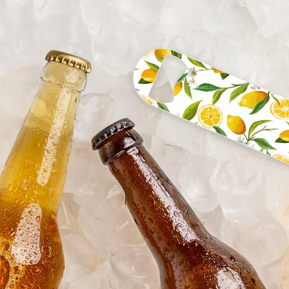 2 PACK Beer Bottle Opener, Stainless Steel Flat Bottle Openers,7 inch Metal Decor,Pink And Gold Marble