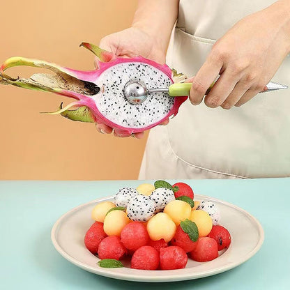 CoguZed Melon Baller Scoop Set, Melon Scooper and Fruit Carving Tools, Melon Baller with Cookie Scoop Set for Ice Cream, Melons & Cookie Dough