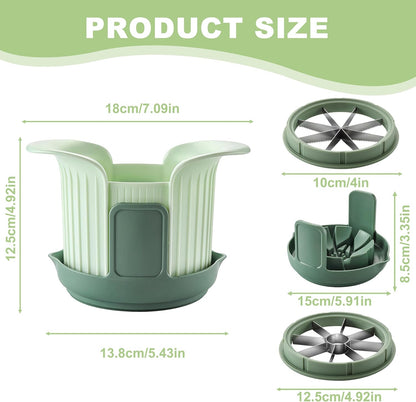 Apple Slicer, Heavy Duty Apple Corer and Slicer with Comfort Handles, 8-Slice Large Apple Slicer for Up to 3.8" Apples, with Extra Tomato & Fruit Cutting Blades
