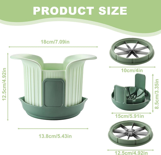 Apple Slicer, Heavy Duty Apple Corer and Slicer with Comfort Handles, 8-Slice Large Apple Slicer for Up to 3.8" Apples, with Extra Tomato & Fruit Cutting Blades