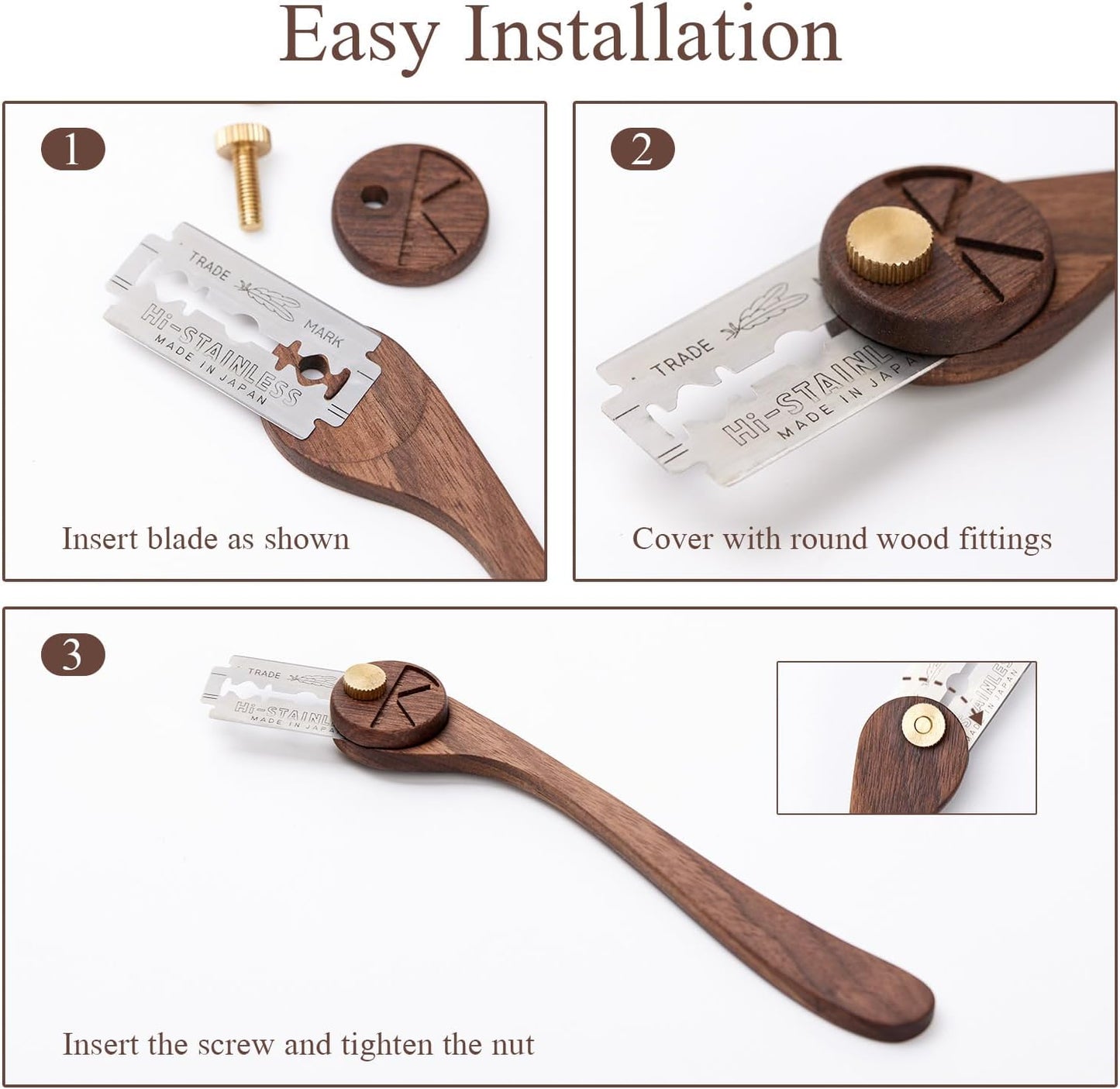 Bench Scraper & Chopper, Stainless Steel Dough Cutter with Wooden Handle, Thick Sharp Blades Pizza Bread Cutter, Multipurpose Kitchen Tool for Baking Cooking