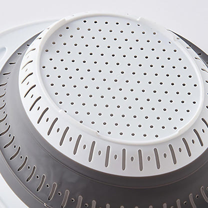 Generic Collapsible Colander and Strainer, Silicone Strainer Colanders Food Strainers, Heavy Duty Kitchen Drainer Basket, for Vegetable and Fruit, Kitchen Essentials (Light Purple)
