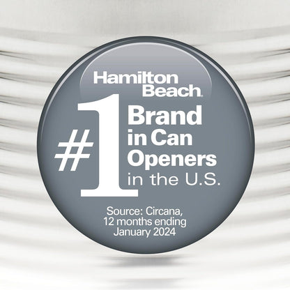 Hamilton Beach Walk 'n Cut Electric Can Opener for Kitchen, Use On Any Size, Automatic and Hand-Free, Cordless & Rechargeable, Easy Clean Removable Blade, Black (76501G)