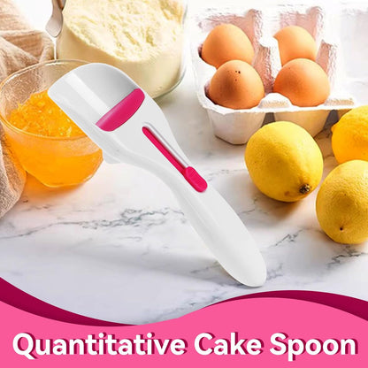 Cupcake Batter Scoop, Cupcake Scoop Batter Dispenser Sliding Button Baking Scoop Cake Dispensing Spoon for Baking, Pastry & Cake Decorating