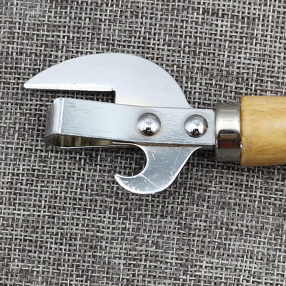 TEAMWILL 2pcs Stainless Steel Traditional Old Fashion Stab Can & Tin Opener and Corkscrew