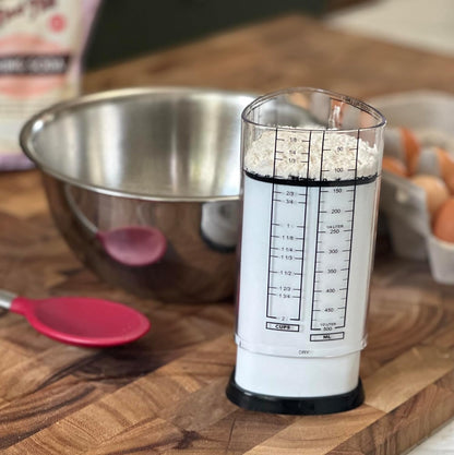 KitchenArt 1 Cup Tri Adjust A-Cup, and 2 Cup Tri Adjust A-Cup, Easy Pour Measuring Cup Set