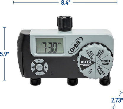 Orbit 62067 1-Outlet Programmable Digital Hose Watering Timer, 2-Pack
